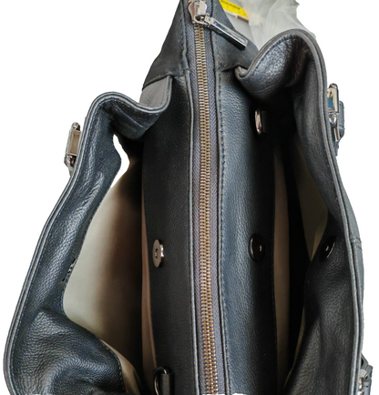 Desiderius Bendine Damen Ledertasche Schwarz Echtleder Shopper Handtasche H3