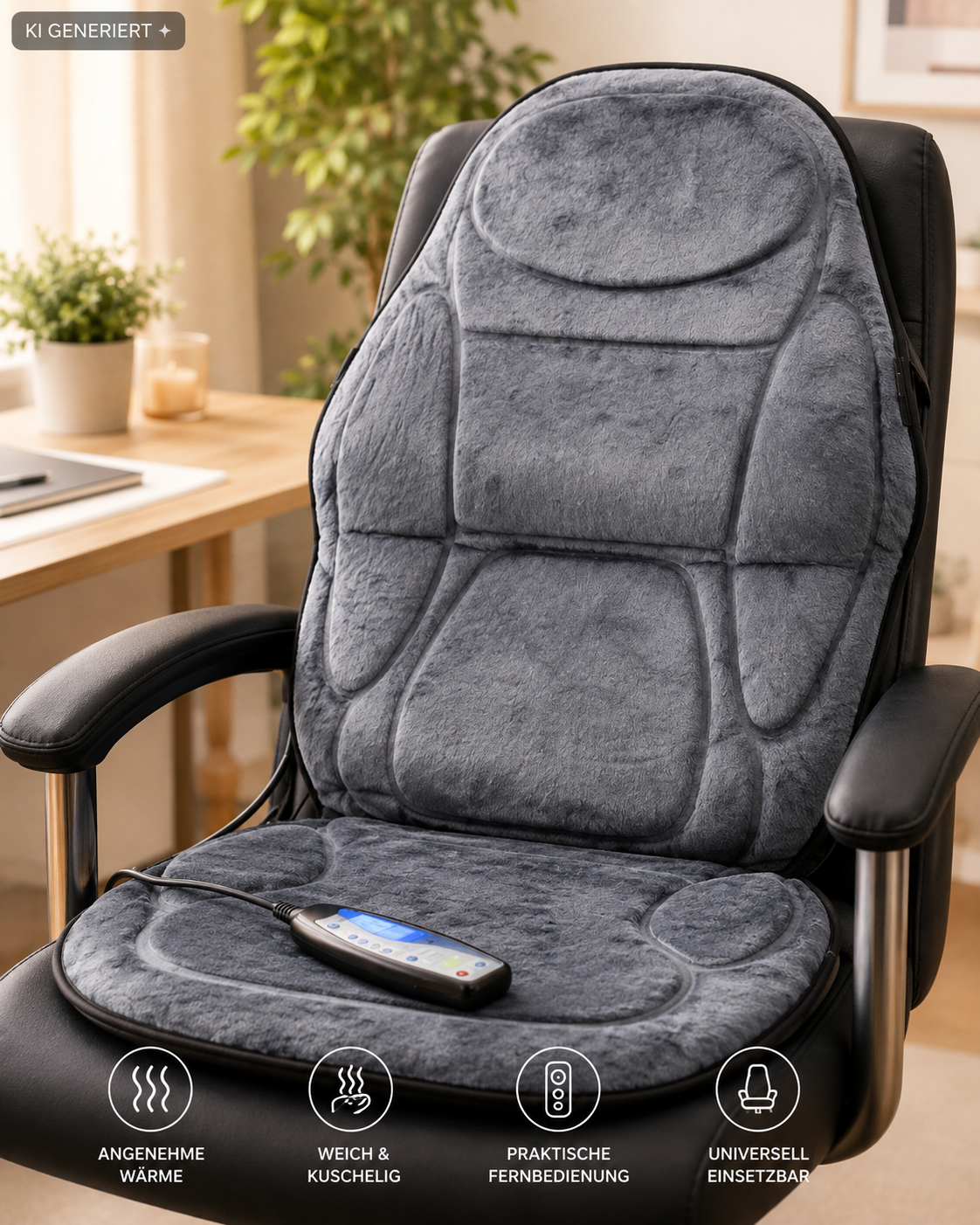 Snailax SL-262M Massagesitzauflage Rückenmassage Wärme Massagegerät Auto Büro F5