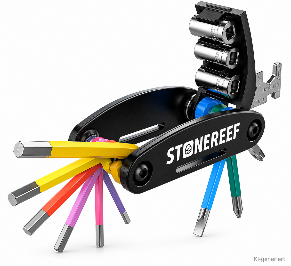 STONE REEF Fahrrad Multitool 16 in 1 CRV Werkzeug Reparaturset MTB E-Bike A8