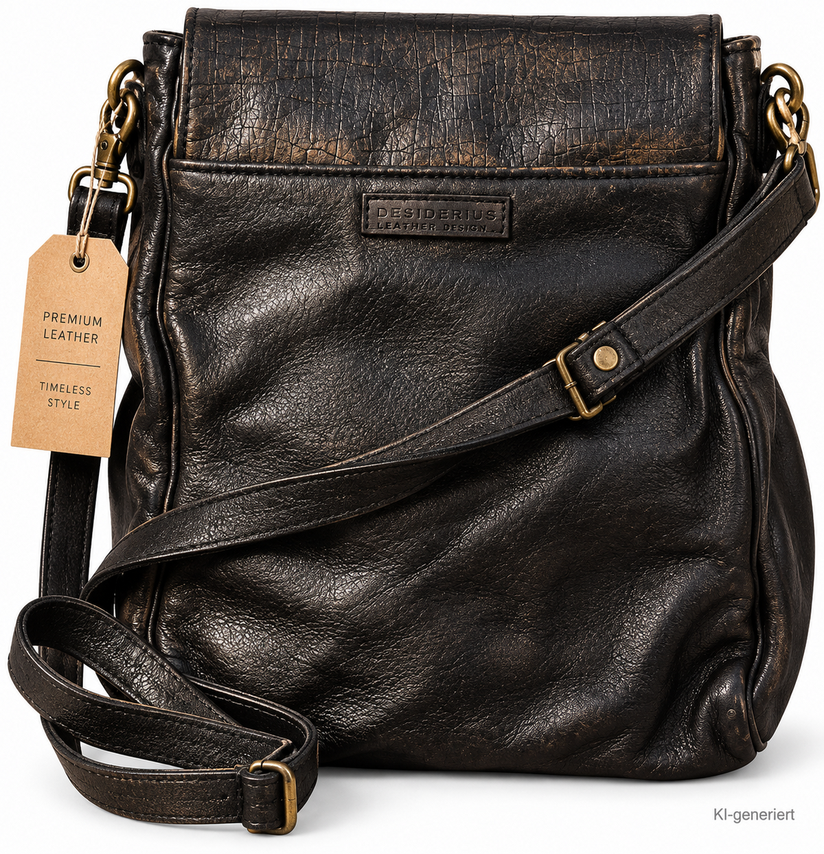 DESIDERIUS Mons Wanda Umhängetasche Dark Olive Rindsleder Echtleder Tasche H3