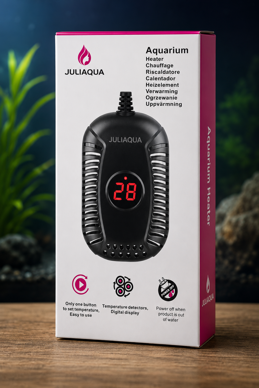 Juliaqua Aquarium Heizelement AC220-240V Regelheizer Heizstab Aquarium Heizer A6