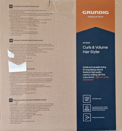 GRUNDIG HS 6220 Volumen Lockenstyler Warmluftbürste 3in1 Keramik 1100W Style C6G