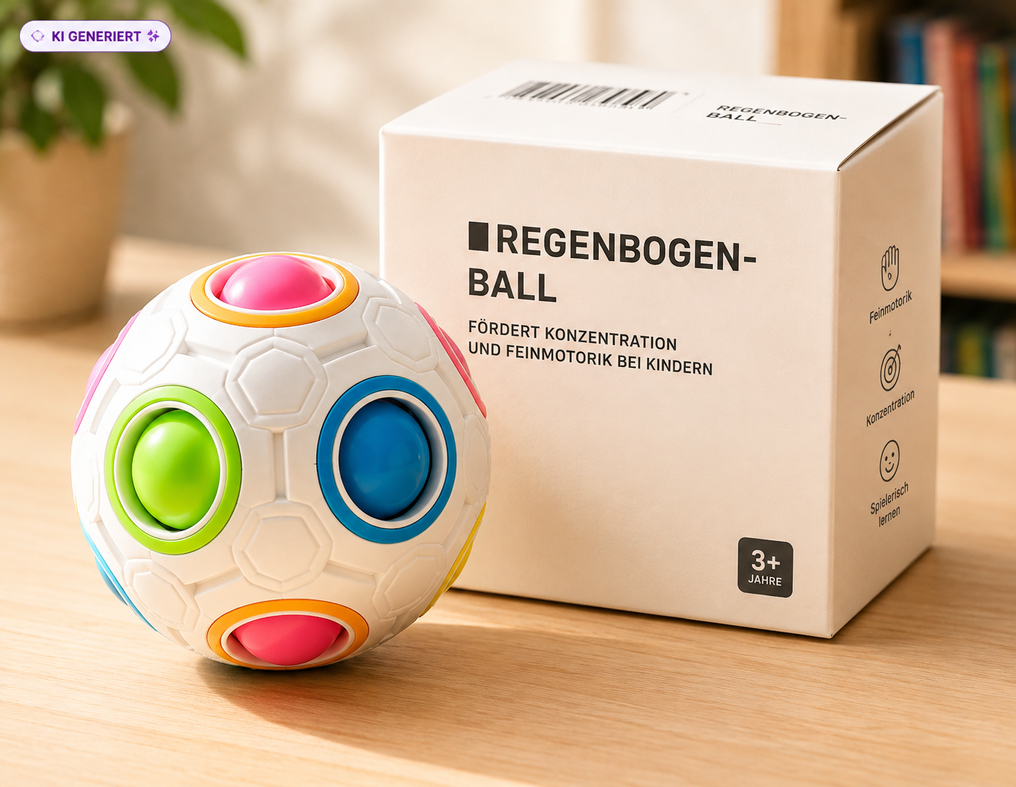 3D Puzzle Regenbogenball Geschicklichkeitsspiel Denkspiel Kinder Erwachsene D4