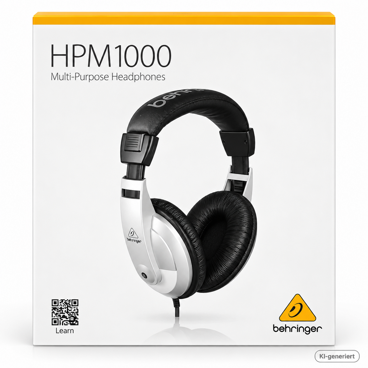 Behringer HPM1000 Studio Kopfhörer Over-Ear 32 Ohm Schwarz Silber Kabel A8