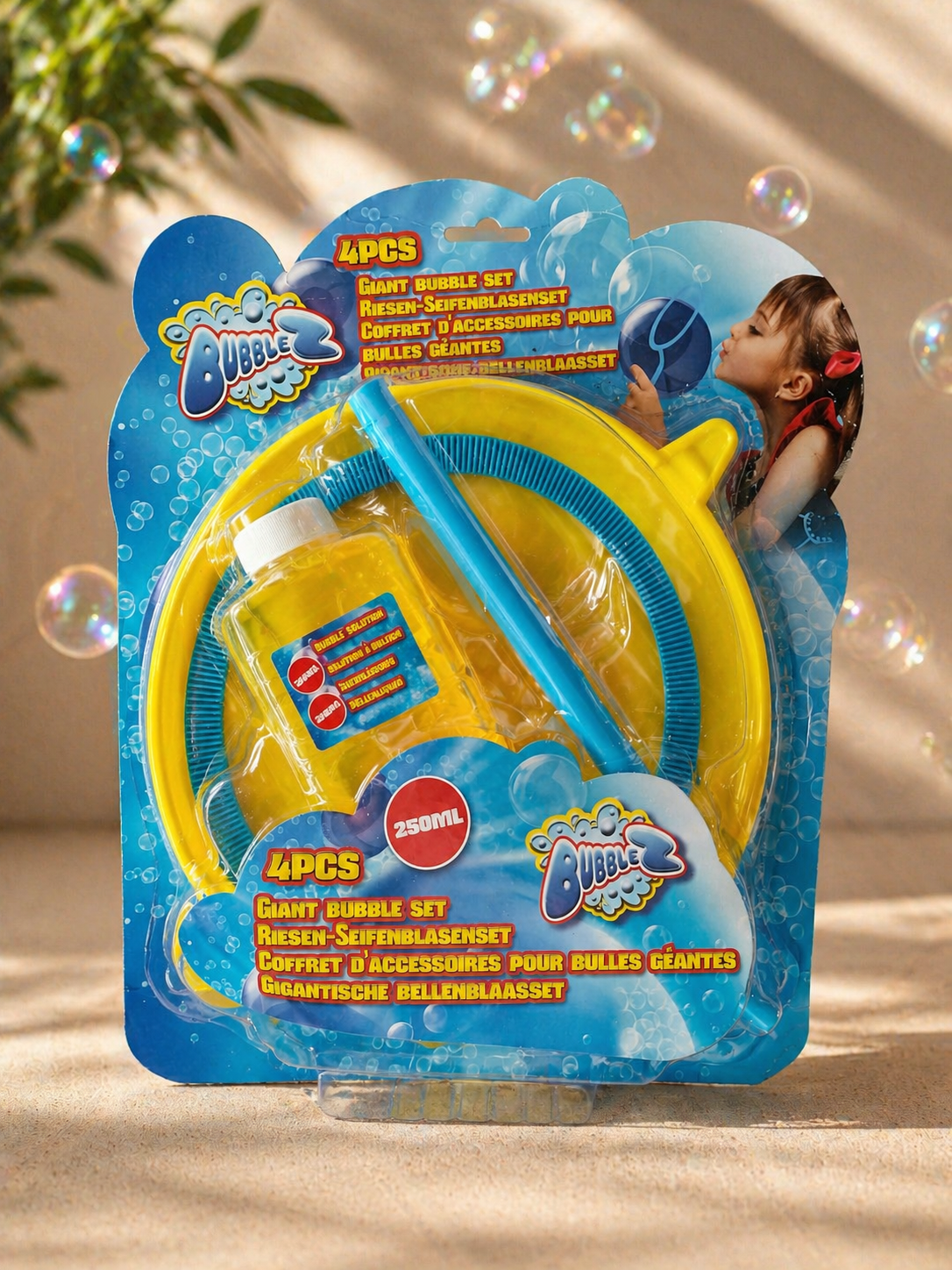 Bubblez Riesen Seifenblasen Set 4-teilig XXL Seifenblasen Kinder Spiel