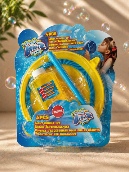 Bubblez Riesen Seifenblasen Set 4-teilig XXL Seifenblasen Kinder Spiel