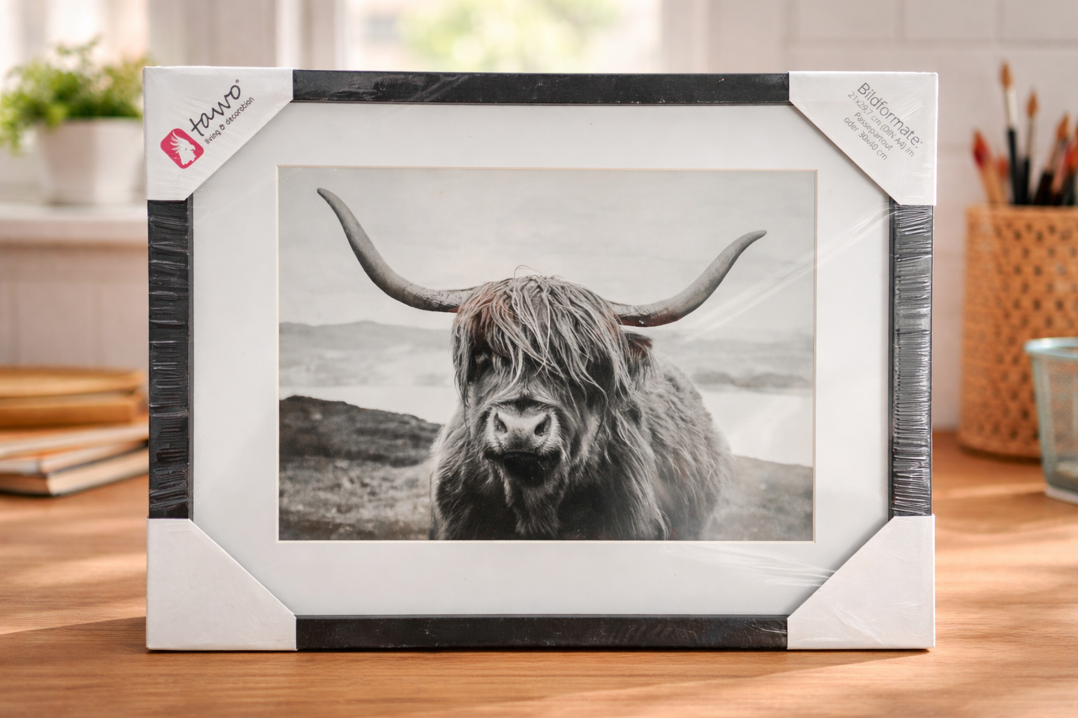 Tawo Bilderrahmen 30x40cm Schwarz Holzrahmen Fotorahmen Wandrahmen Bilder HA13