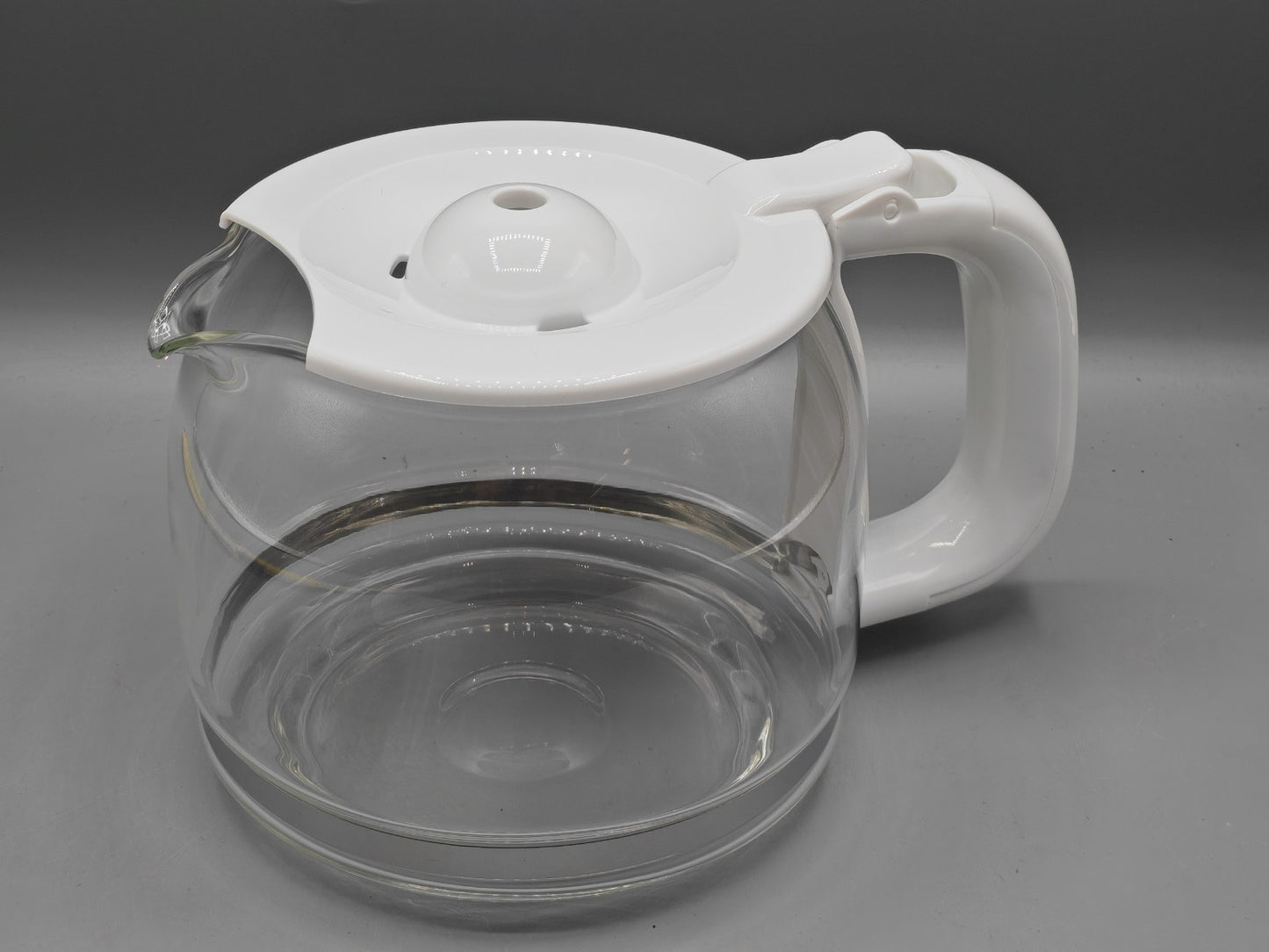 Glas Kaffeekanne, 10 Tassen Weiß