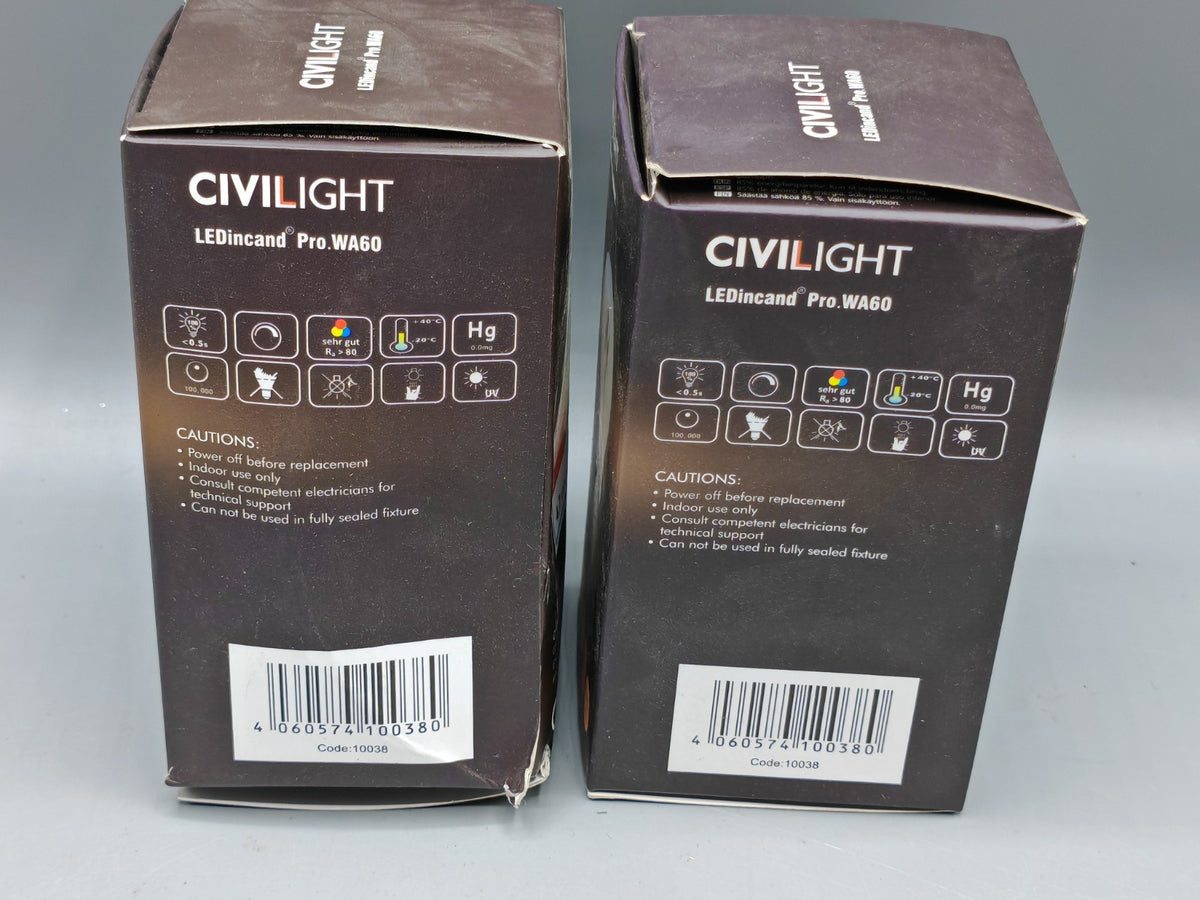 2x CIVILIGHT LED Filament E27 A60 4,7W 470lm 2700K Dimmbar Dim to Warm HA35