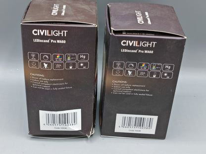 2x CIVILIGHT LED Filament E27 A60 4,7W 470lm 2700K Dimmbar Dim to Warm HA35