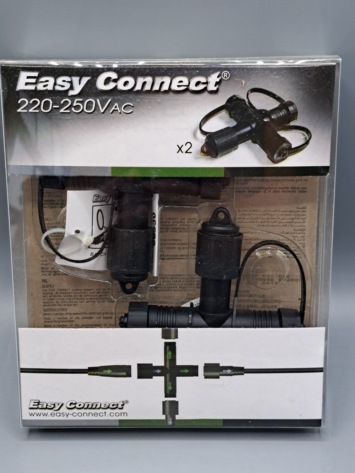 Easy Connect 2x Kabelverbinder 220-250V AC IP67 wasserdicht Verbinder