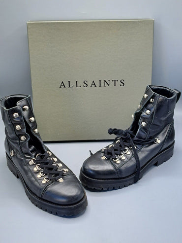 Allsaints Franka Leather, Damen Boots, Schwarz, Größe 39