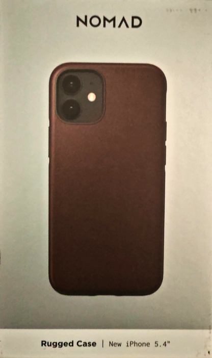 NOMAD Rugged Case iPhone 12 mini 5,4" Horween Leder Rustic Brown Schutzhülle A9