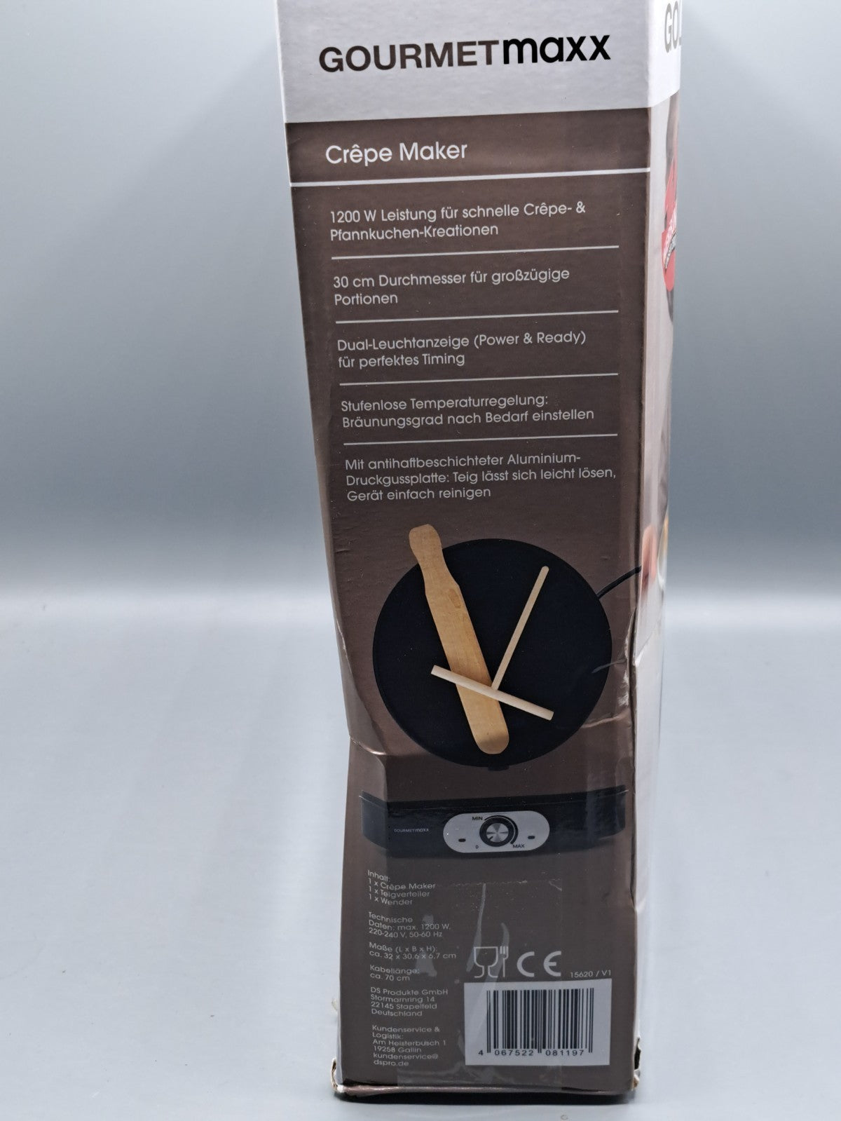 GOURMETmaxx Crêpe & Pfannkuchen Maker 1200W – inkl. Teig-Verteiler & Wender ✅