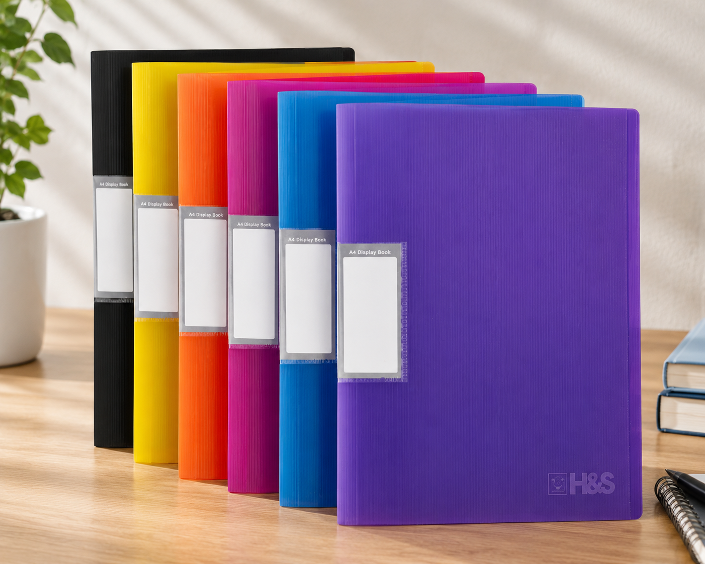 H&S Sichtbuch A4 6er Set Sichtmappe 30 Klarsichthüllen Präsentationsmappe H1