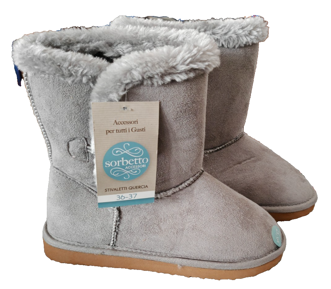 Sorbetto Accessori Stiefel Gr. 36-37 Grau Gefüttert Winterboots Quercia G2