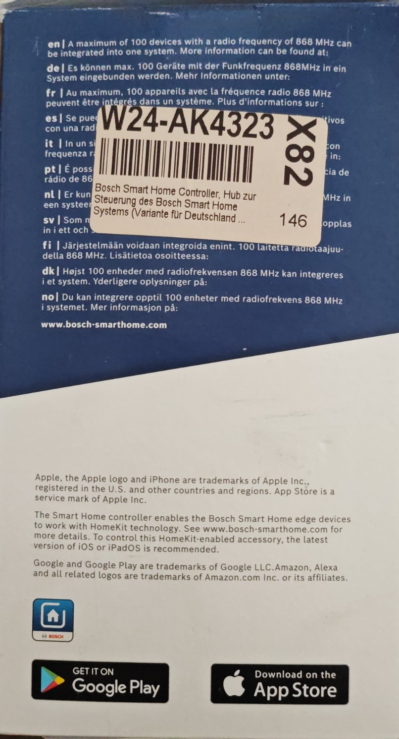 Bosch Smart Home Controller Hub Zentrale Steuerung Smart Home Gateway WLAN A6