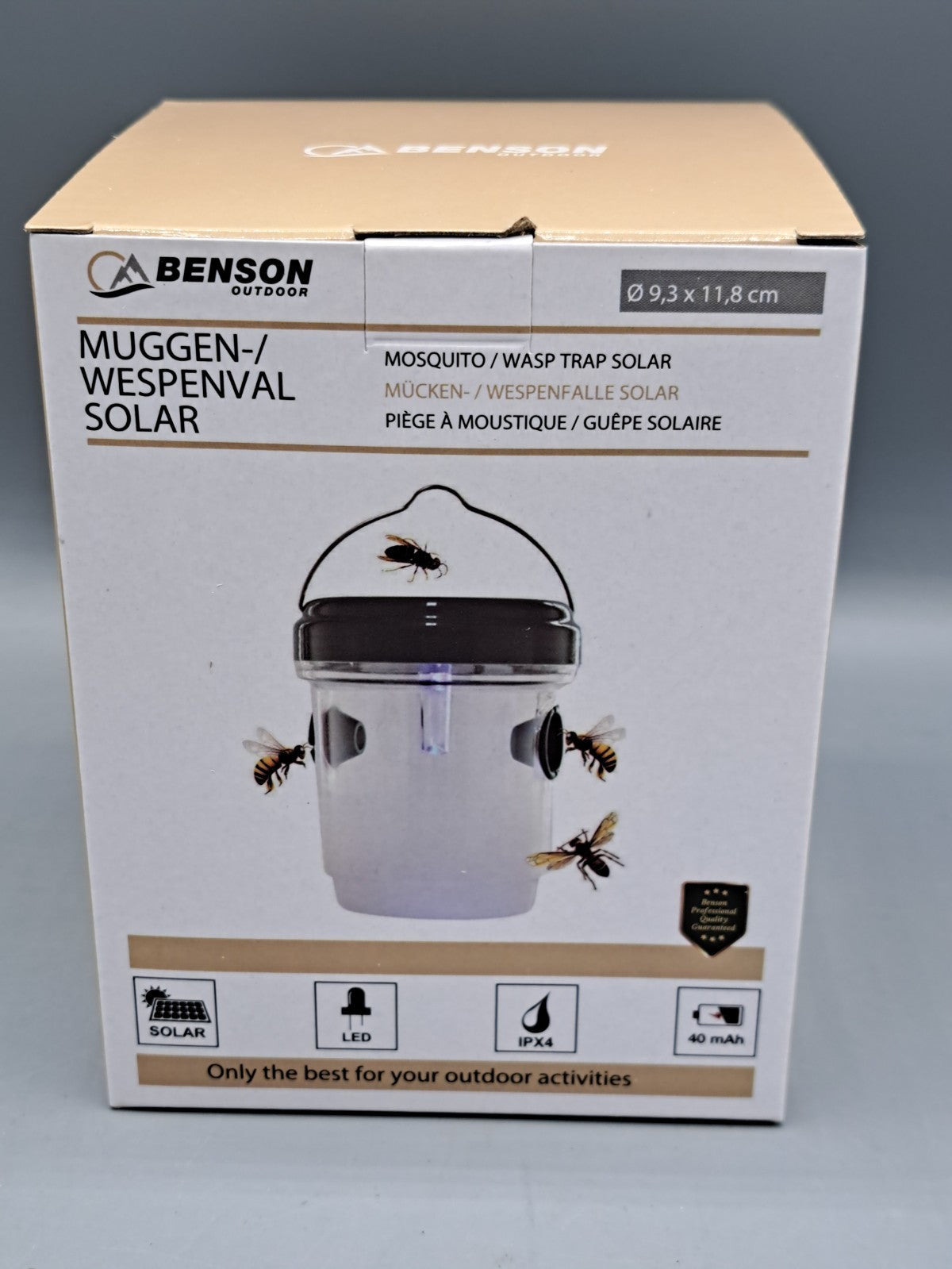 Benson Outdoor Mücken Wespenfalle Solar Insektenfalle Garten Camping