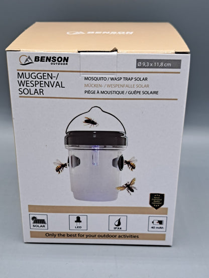 Benson Outdoor Mücken Wespenfalle Solar Insektenfalle Garten Camping