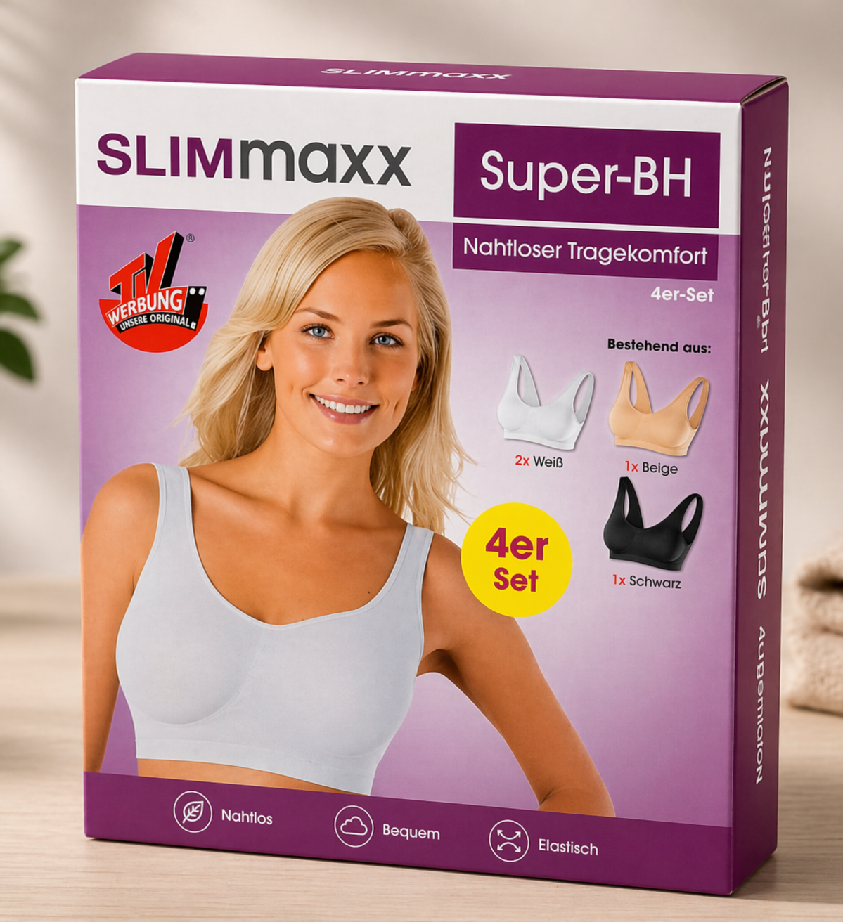 Slimmaxx Sport BH Set 4 Stück – Damen Gr. L Komfortwäsche