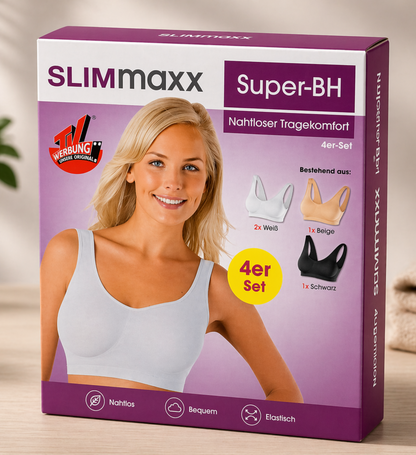 Slimmaxx Sport BH Set 4 Stück – Damen Gr. L Komfortwäsche