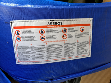 Arebos Trampolin Randabdeckung + Netz 305 cm 8 Stangen