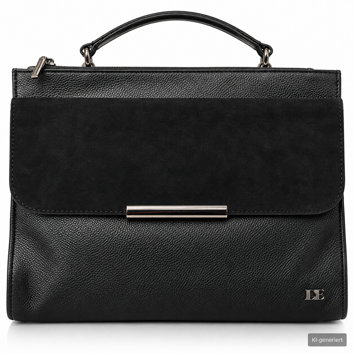 Desiderius Alivia Damen Ledertasche Schwarz Handtasche Cow Leather Goat Suede H3
