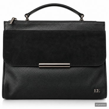 Desiderius Alivia Damen Ledertasche Schwarz Handtasche Cow Leather Goat Suede H3