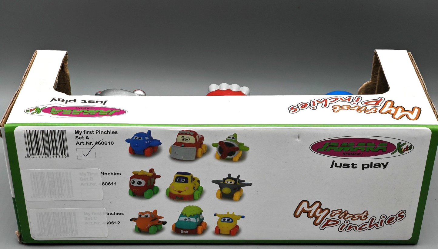 JAMARA My First Pinchies Set A 3 Fahrzeuge Baby Motorikspielzeug ab 12 Monate D4