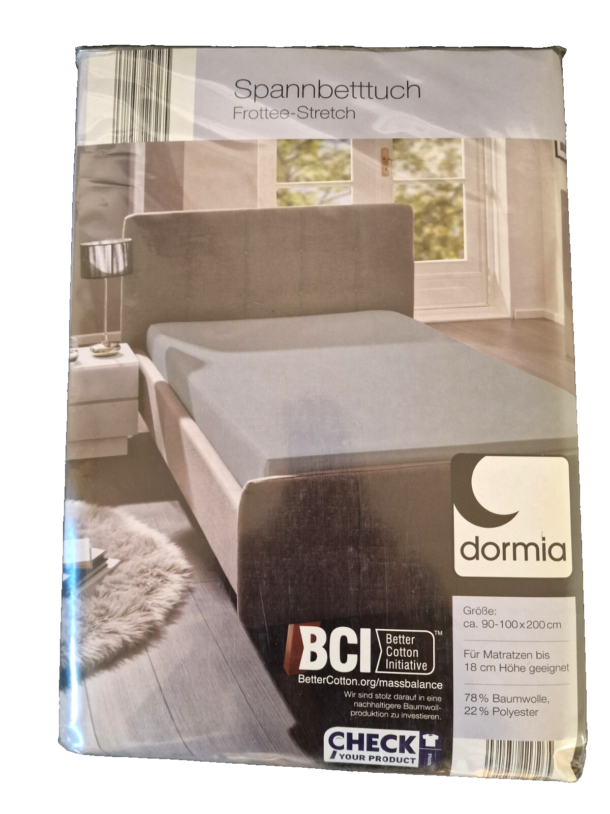 Dormia Spannbettuch, Frottee-Strech, 90x200