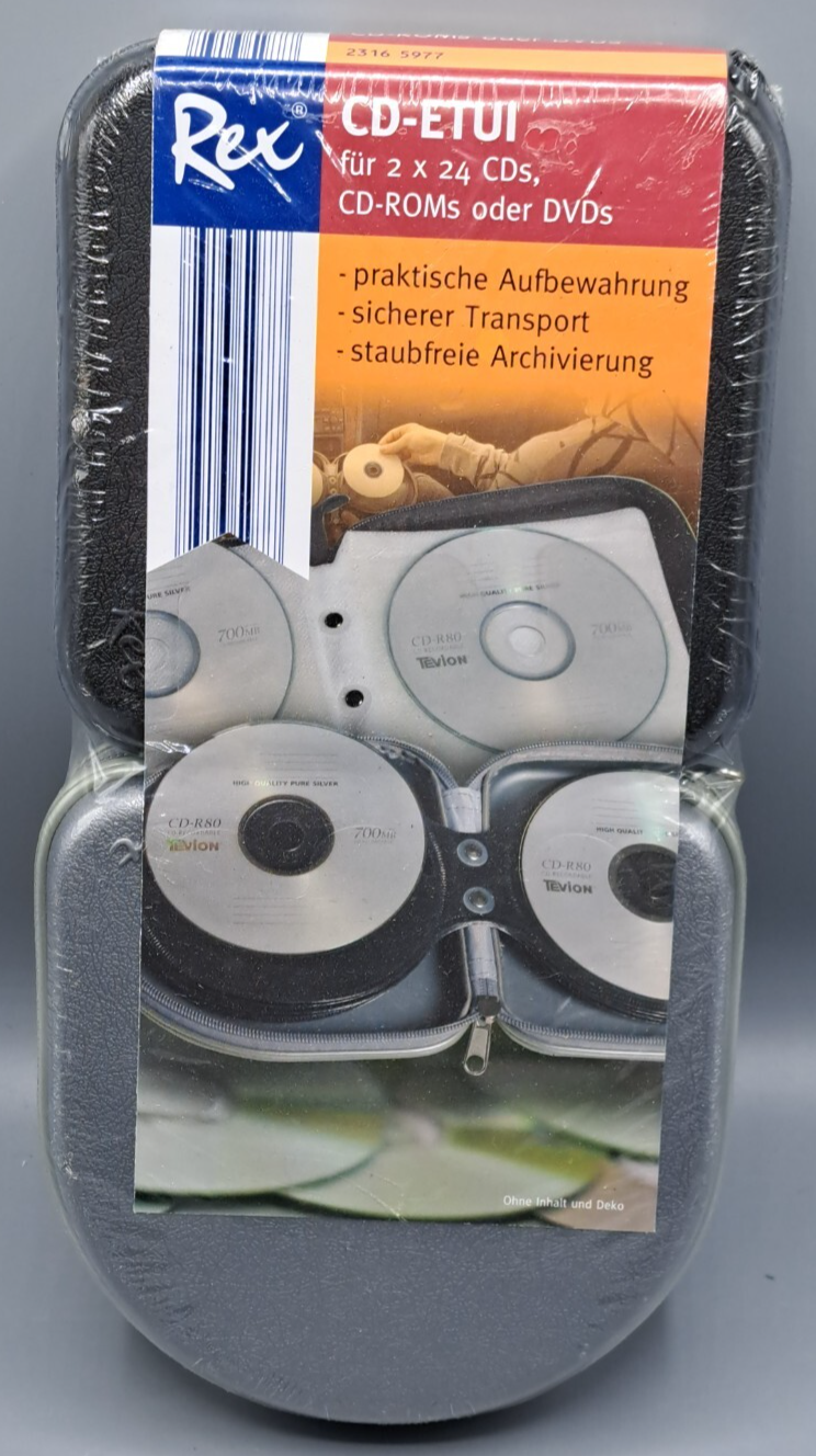 REX CD-Etui für 2x24 CDs CD-Hülle Aufbewahrung Box Case Musik