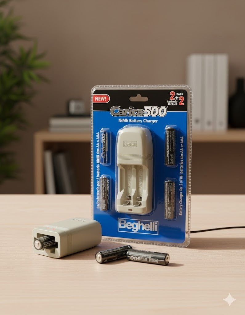 Beghelli 8861 Carica500 Ladegerät inkl. Batterien Schnellladegerät