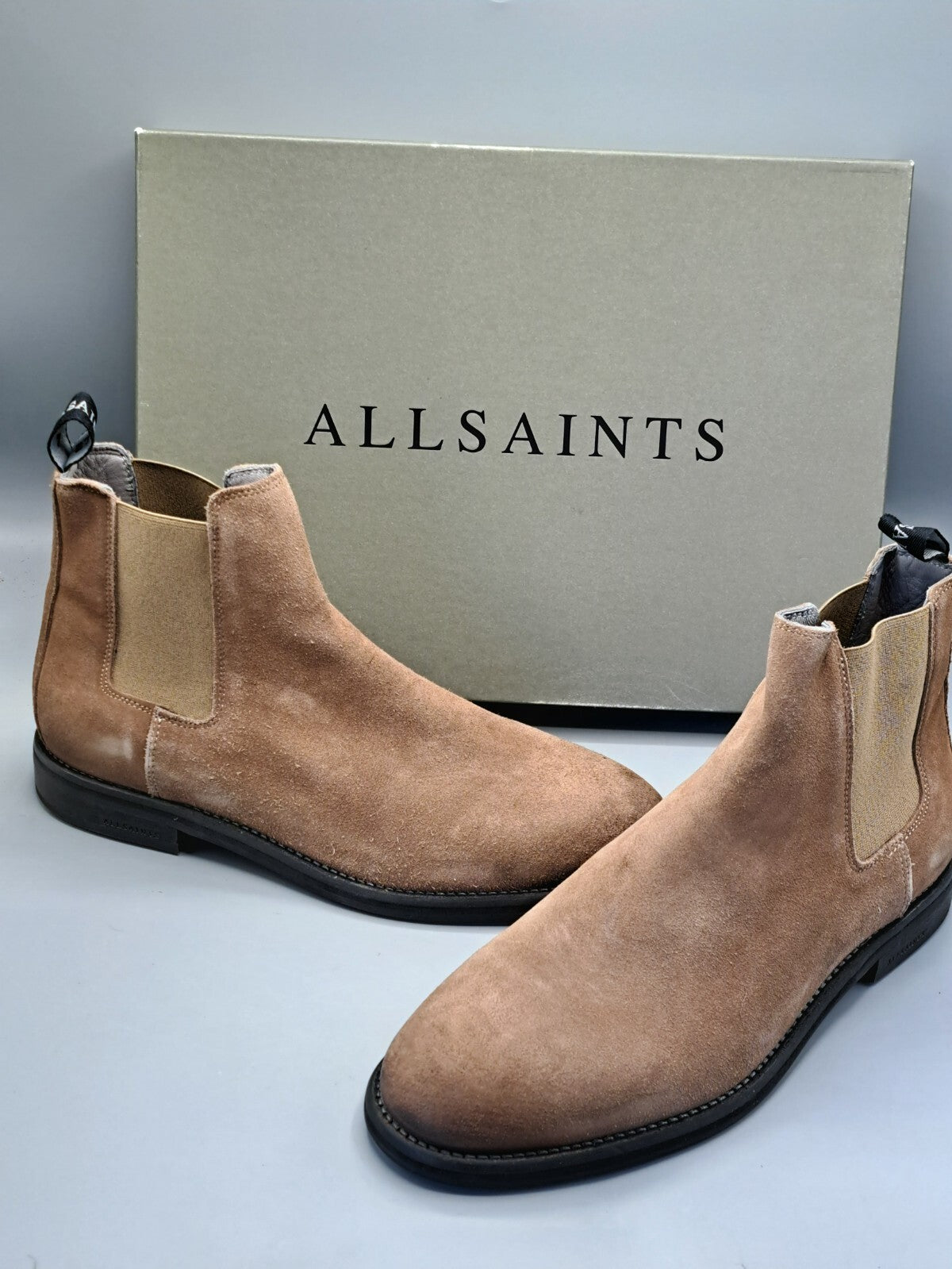 AllSaints Rolene Ankle Boots Damen Wildleder Beige Gr. 42 Stiefeletten