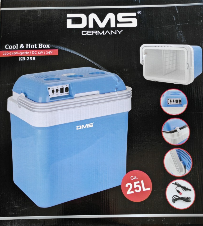 DMS KB-25B Kühlbox 25L Elektrisch Kühl Warmhaltebox 12V 24V 230V Auto HOA32