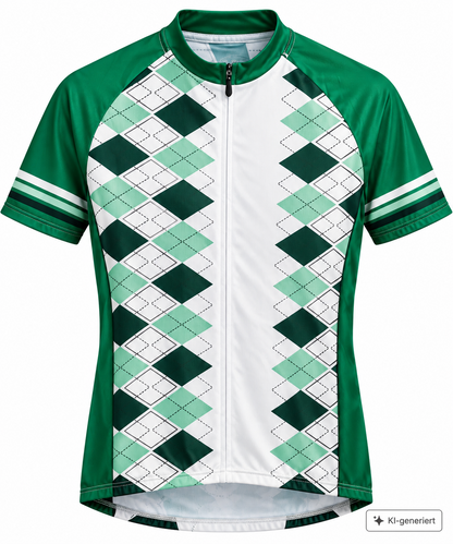 SUGOI Damen Radtrikot Grün Weiß Rauten Kurzarm Fahrrad Trikot Neu Etikett Z