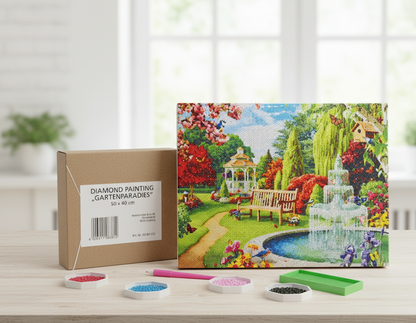 Diamond Painting Gartenparadies 50x40cm Komplettset Malen Basteln DIY