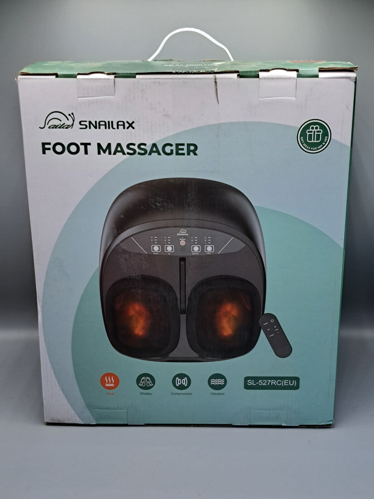 Snailax SL-527RC Shiatsu Fußmassagegerät Kneten Wärme Kompression Fernbedienung