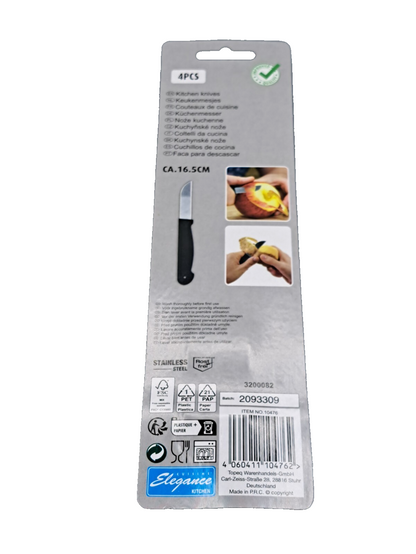 Cuisine Elegance Küchenmesser 4tlg Set Edelstahl 16,5cm Messer Küche