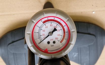 Alu-Standfußpumpe Fahrrad Luftpumpe Dualkopf Manometer Ventil Pumpe