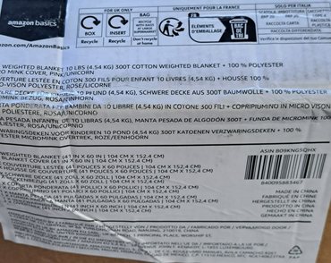 Amazon Basics Schwere Gewichtsdecke 4,54 kg 104x152 cm Rosa Einhorn