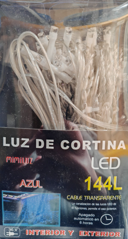 Mimi Luz LED Lichtervorhang 144 LEDs 36V Vorhang Lichterkette Innen Außen Deko