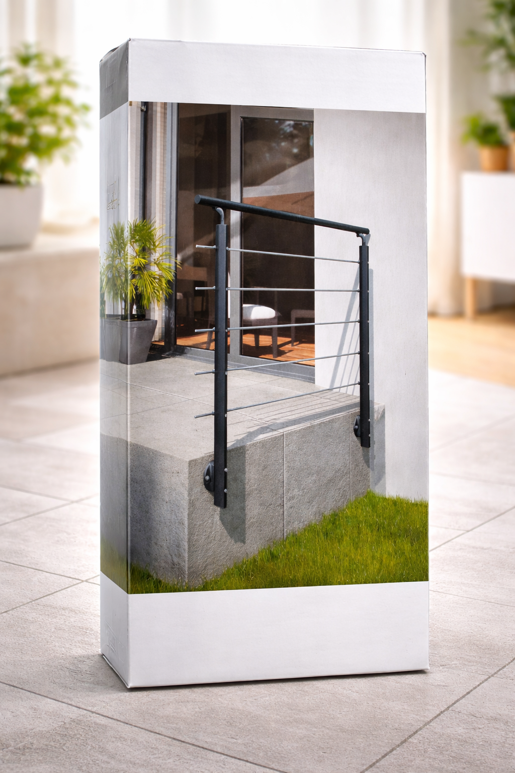 DOLLE Geländer Komplettset Alu Anthrazit 150cm Oberboden