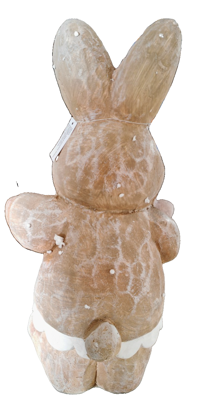 Osterhase Hasenmädchen mit Blume & Laterne 42 cm Osterdeko Gartenfigur C5