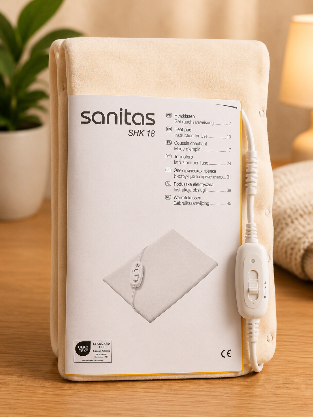 Sanitas SHK18 Heizkissen Wärmekissen 3 Temperaturstufen Abschaltautomatik HO-A25
