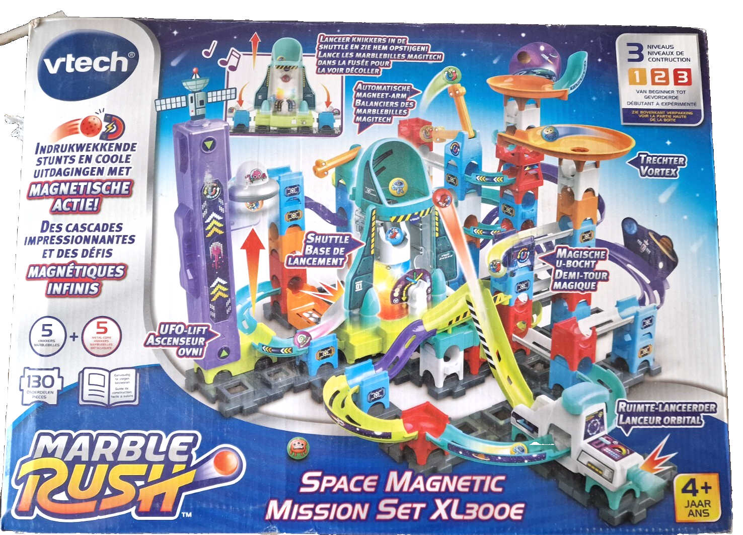 VTech Marble Rush - Space Magnetic Set XL300 E, KugelBahn (NL Version)