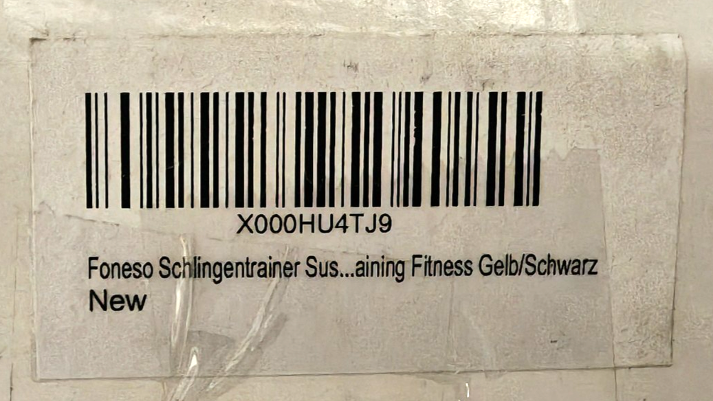 Foneso Schlingentrainer Suspension Trainer Fitness Ganzkörpertraining Gelb E2