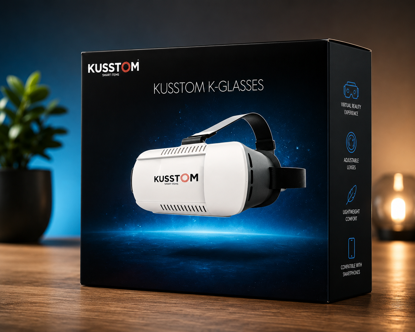KUSSTOM K Glasses 3D VR Brille Virtual Reality Smartphone 3D Brille D8