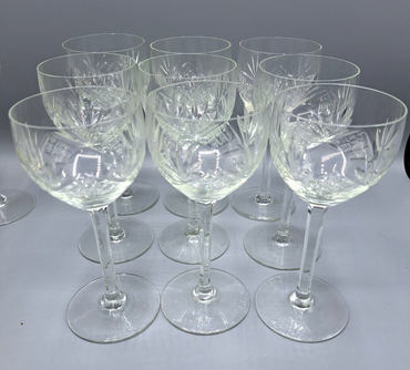 Antiquität 9-teiliges Weingläser Set Gläser Vintage Sammlerstück