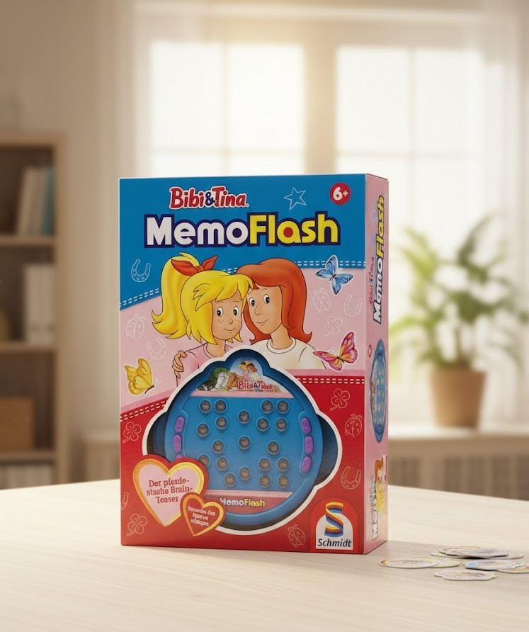Schmidt Spiele Bibi & Tina Memo Flash Elektronisches Gedächtnisspiel Reise