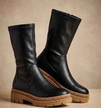 Marco Tozzi by Guido Maria Kretschmer Damen Stiefel Schwarz Gr. 38 Plateau